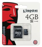 cartão de memória 4gb com adaptador